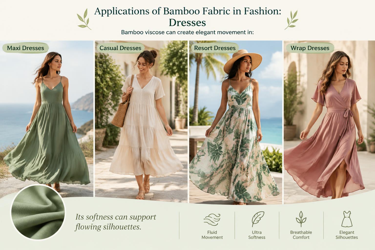 Applications of Bamboo Fabric in Fashion Dresses