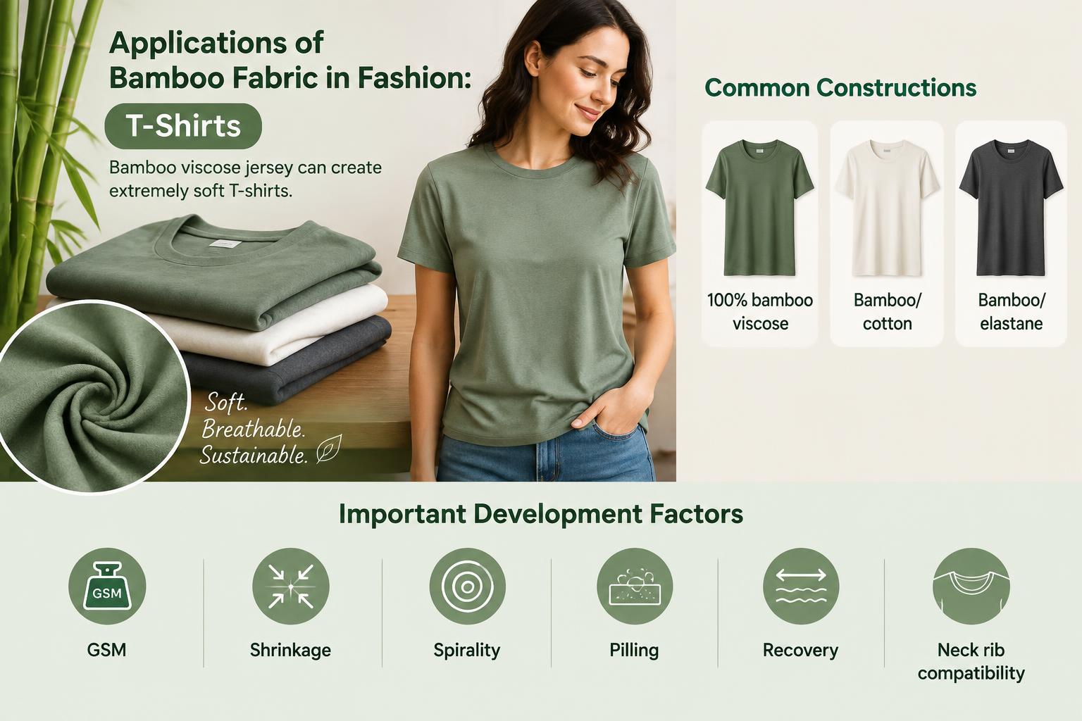 Applications of Bamboo Fabric in Fashion T Shirts