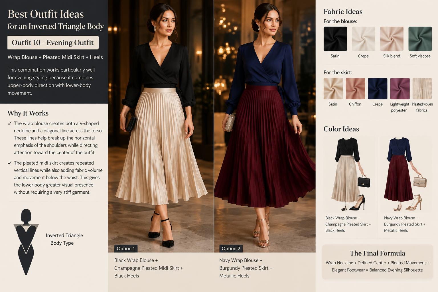 Best Outfit Ideas for an Inverted Triangle Body Outfit 10 Evening Outfit