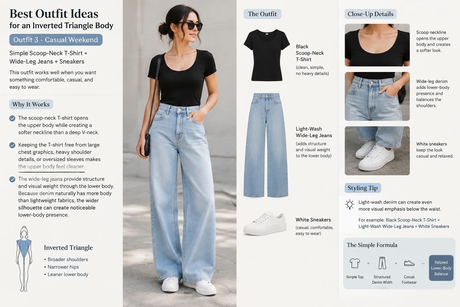Best Outfit Ideas for an Inverted Triangle Body Outfit 3 Casual Weekend