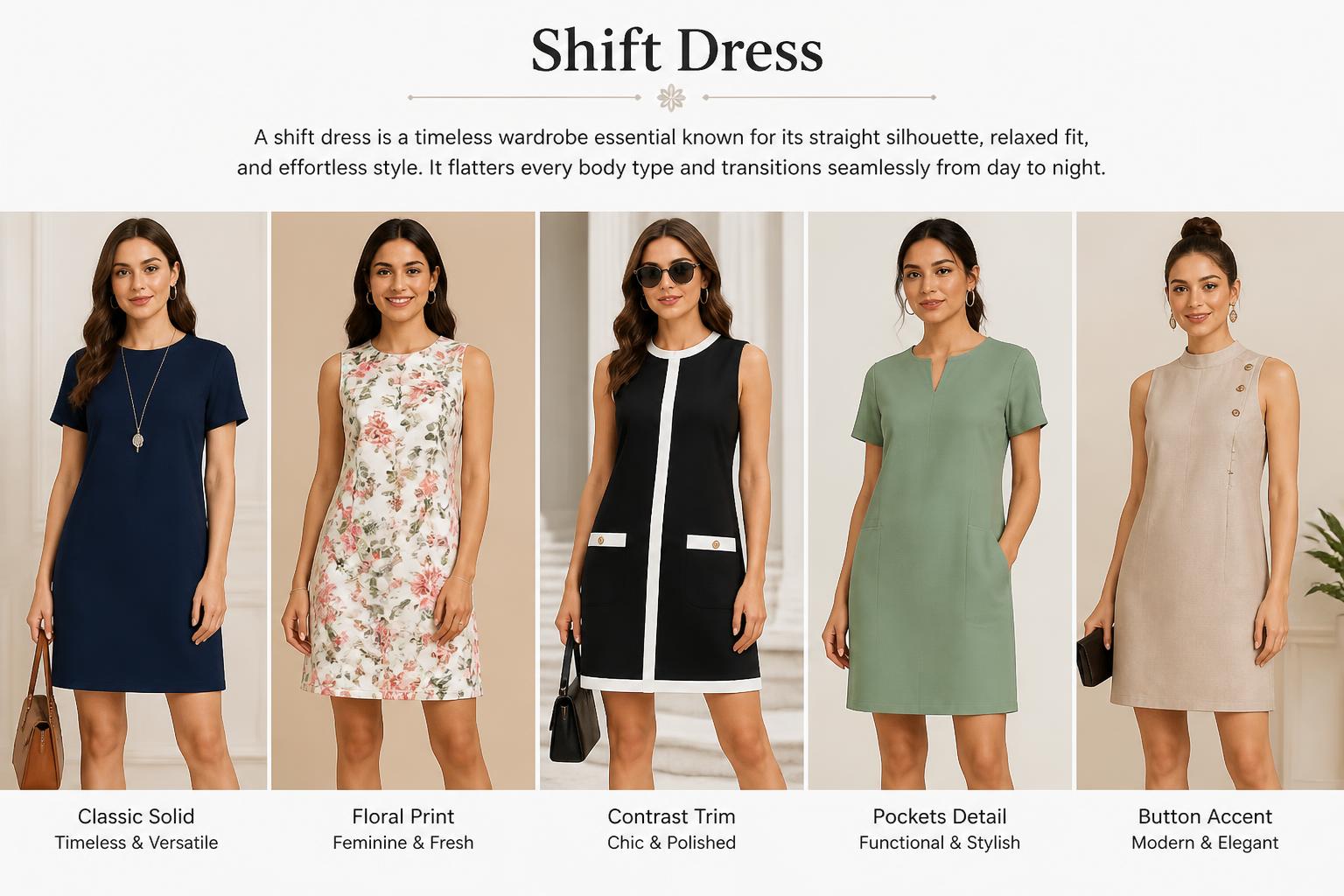 Dresses for Women Shift Dress