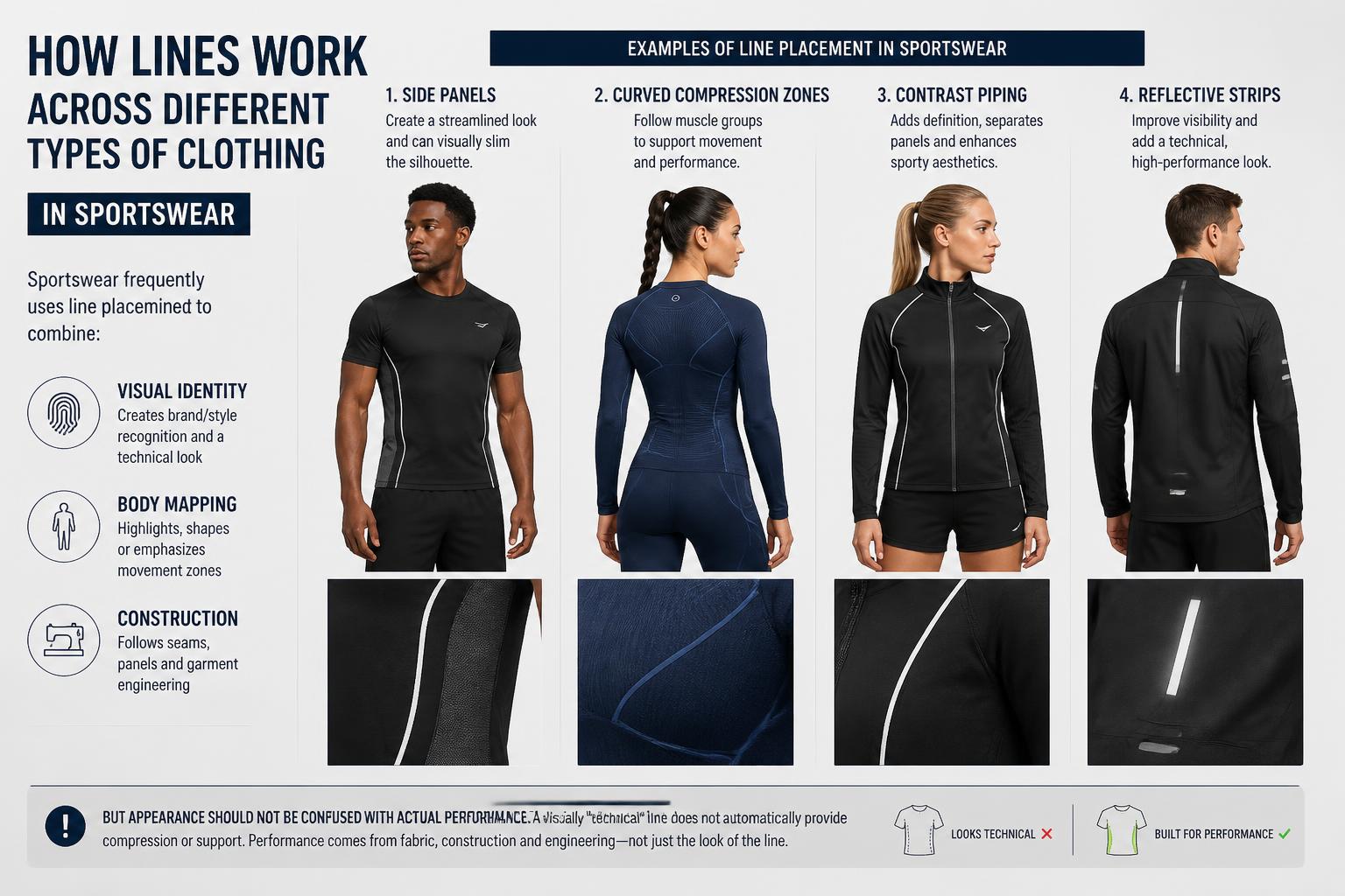 How Lines Work Across Different Types of Clothing In Sportswear