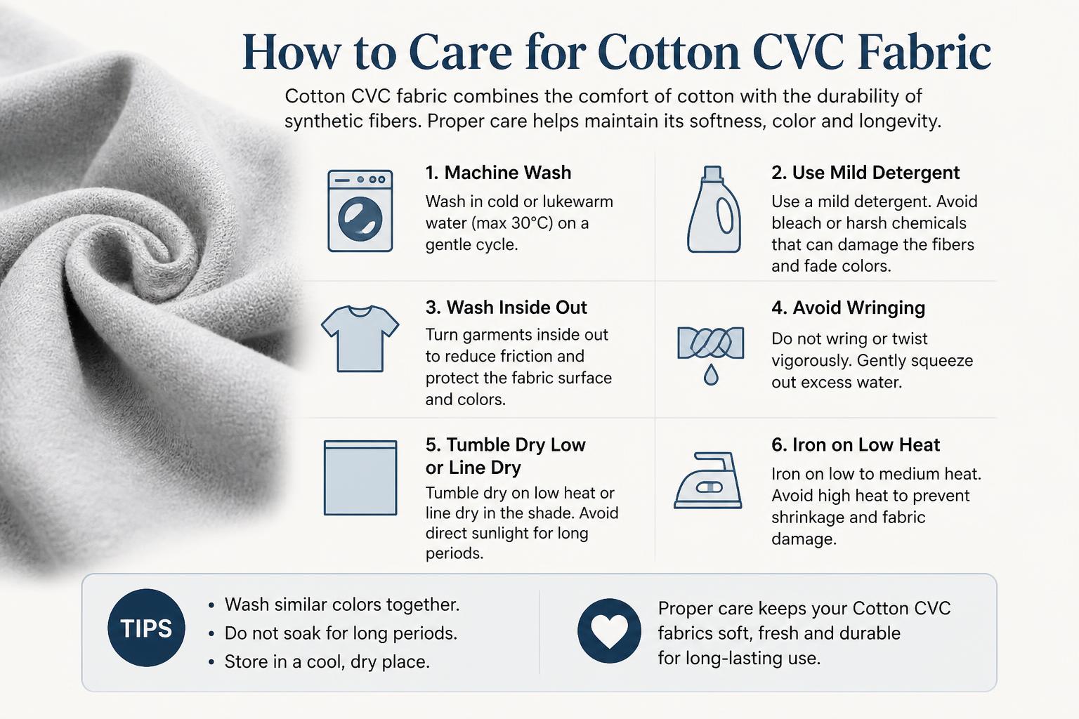 How to Care for Cotton CVC Fabric