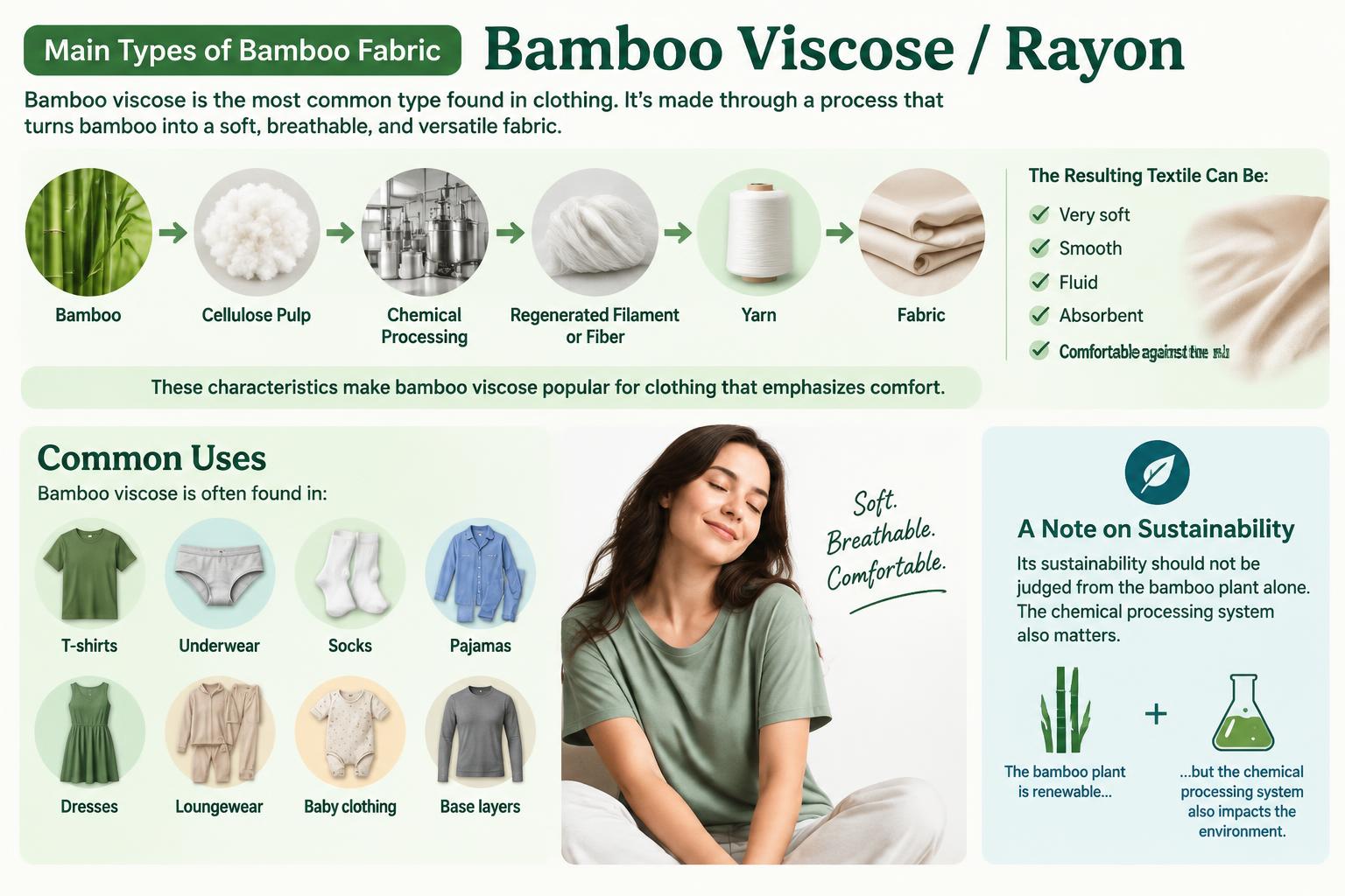 Main Types of Bamboo Fabric Bamboo Viscose Rayon