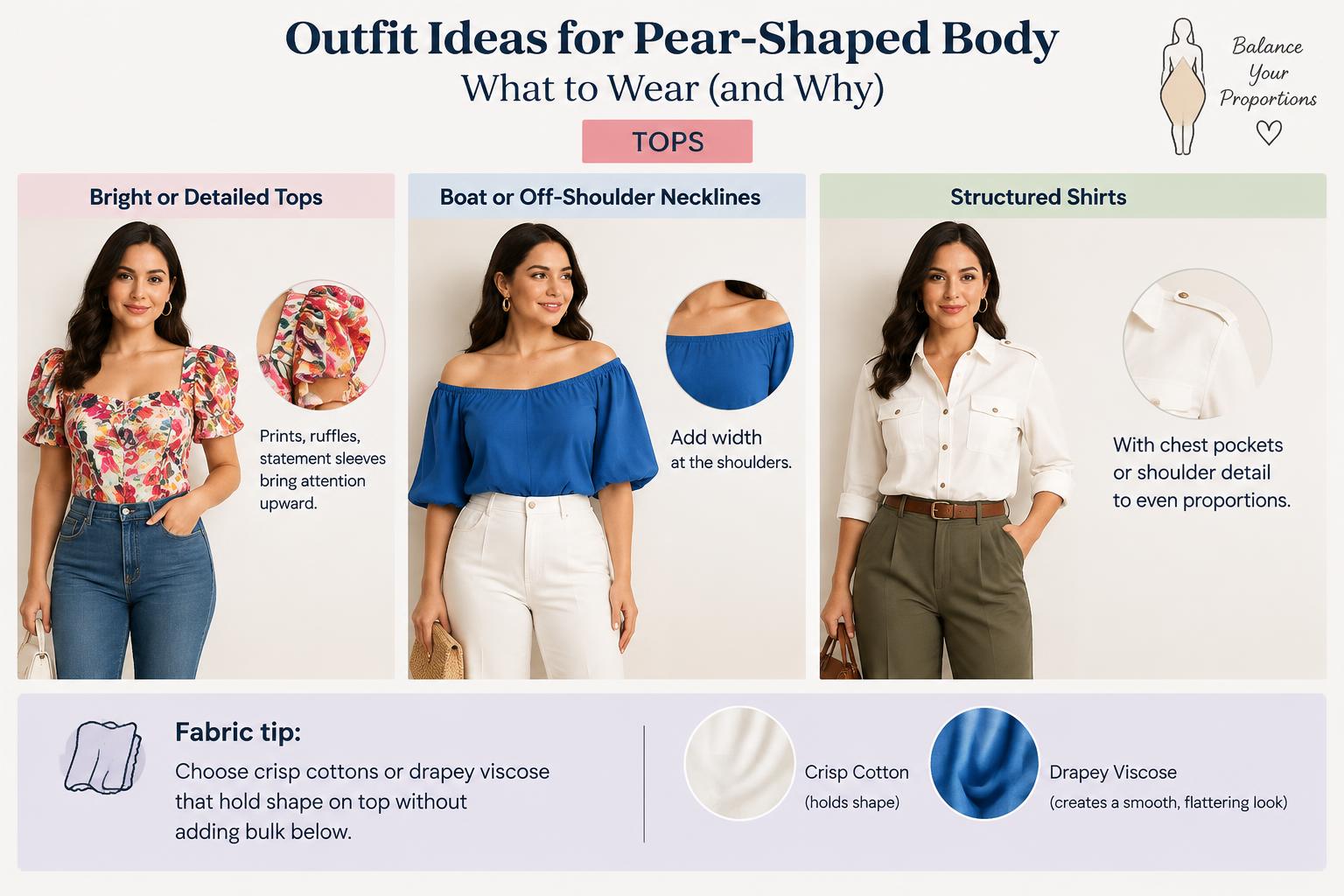 Outfit Ideas for Pear Shaped Body What to Wear
