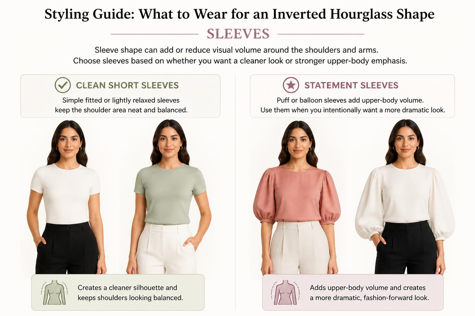 Styling Guide What to Wear for an Inverted Hourglass Shape Sleeves