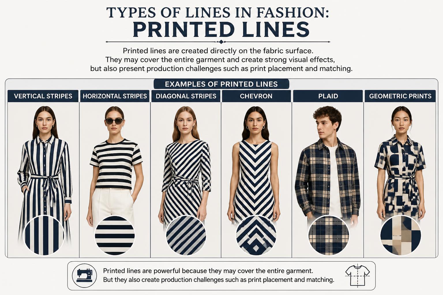 Types of Lines in Fashion Printed Lines
