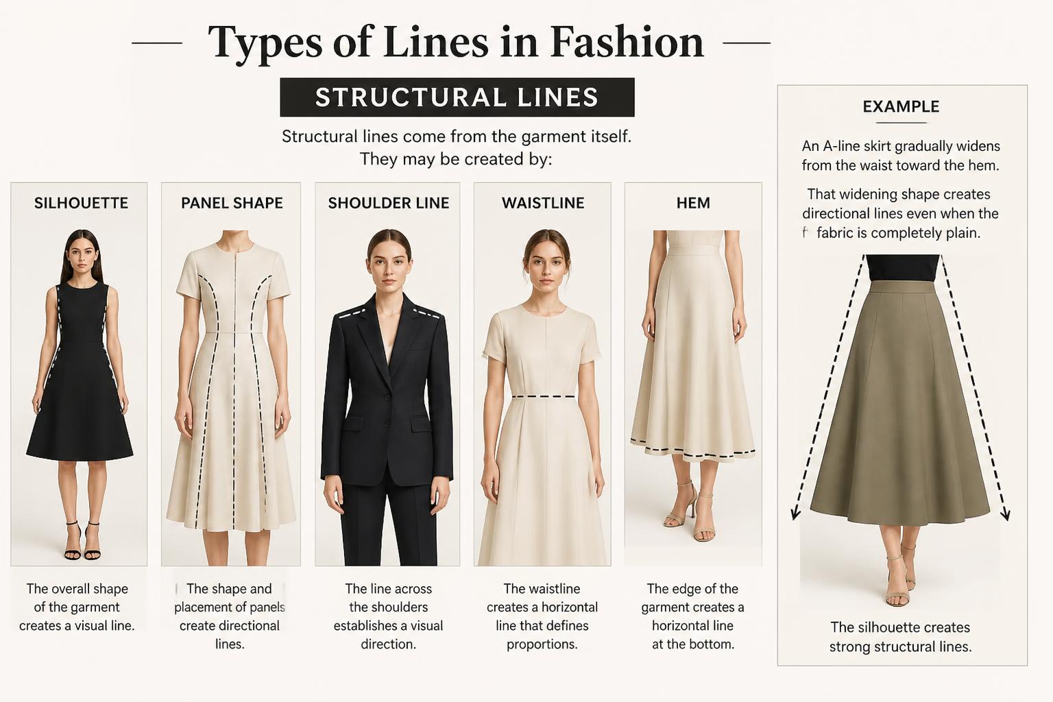 Types of Lines in Fashion Structural Lines