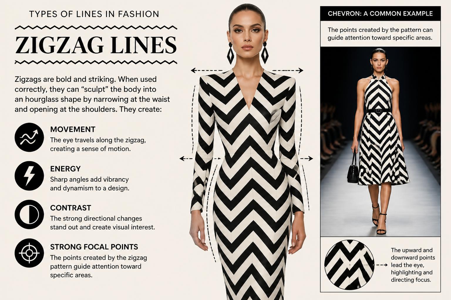 Types of Lines in Fashion Zigzag Lines