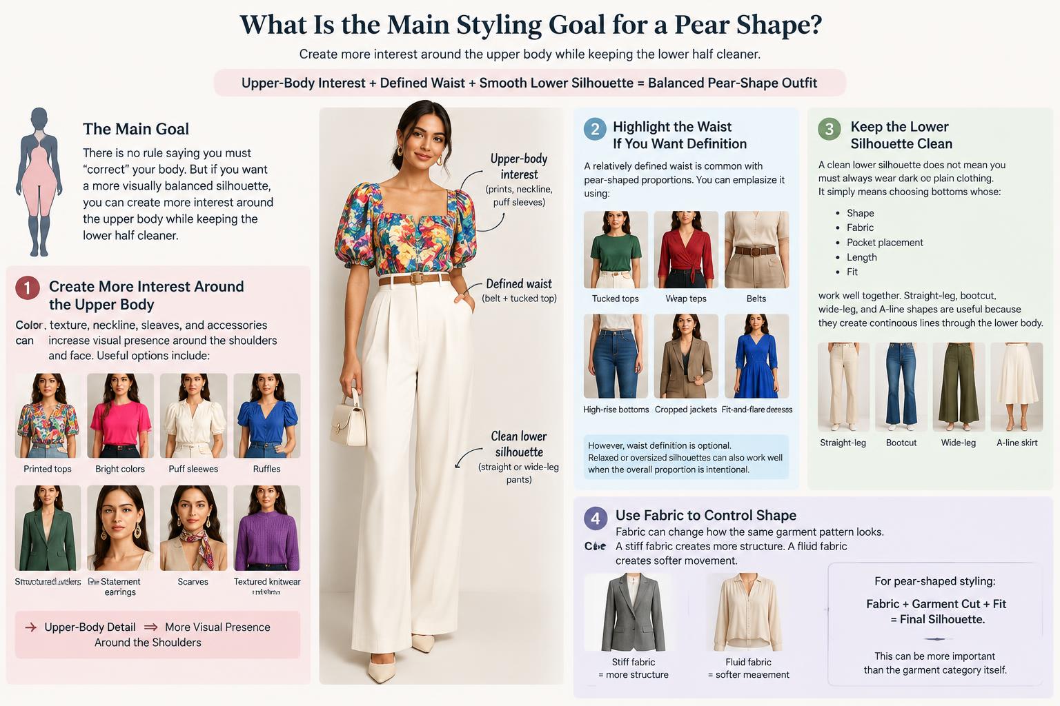 What Is the Main Styling Goal for a Pear Shape