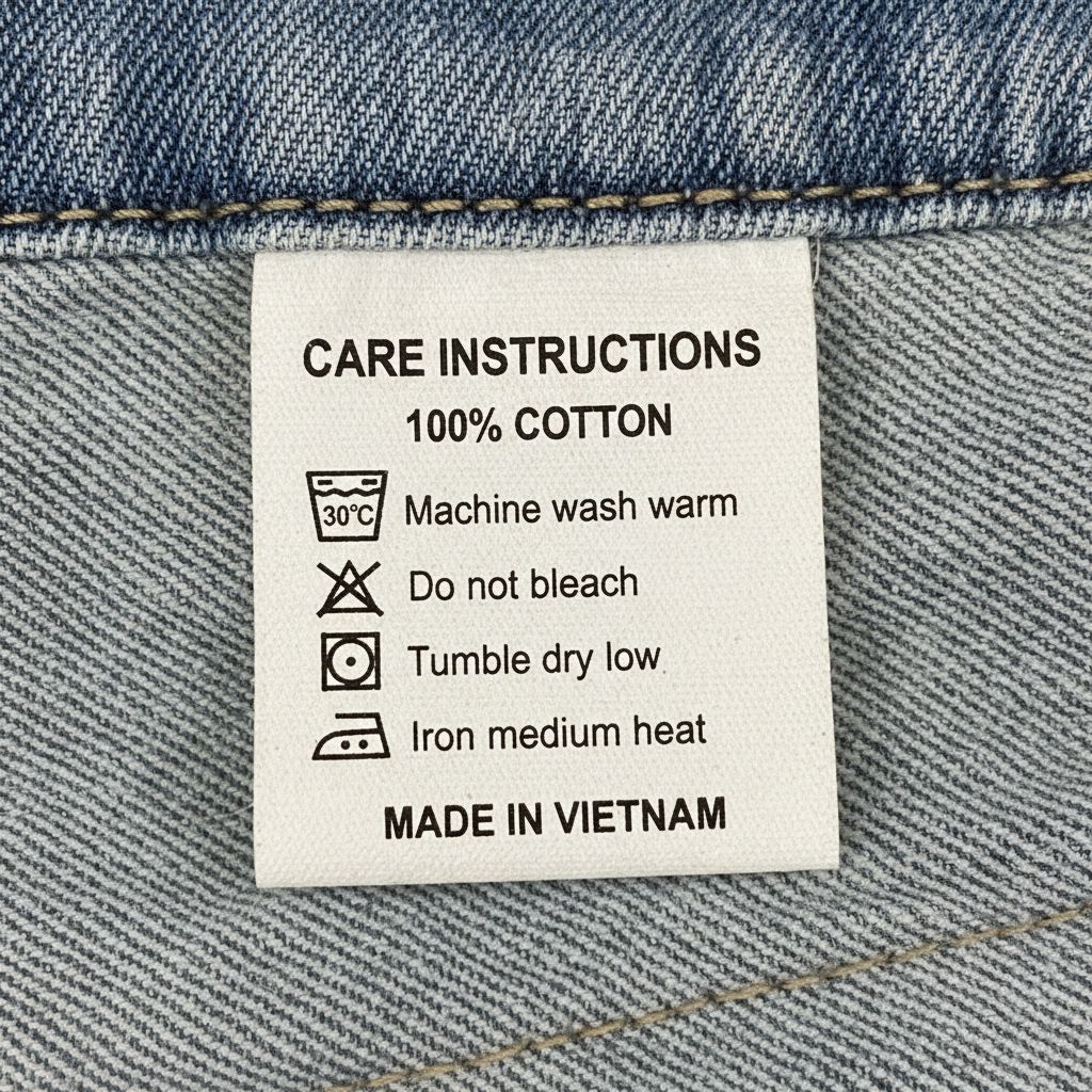 Garment Label Care Label