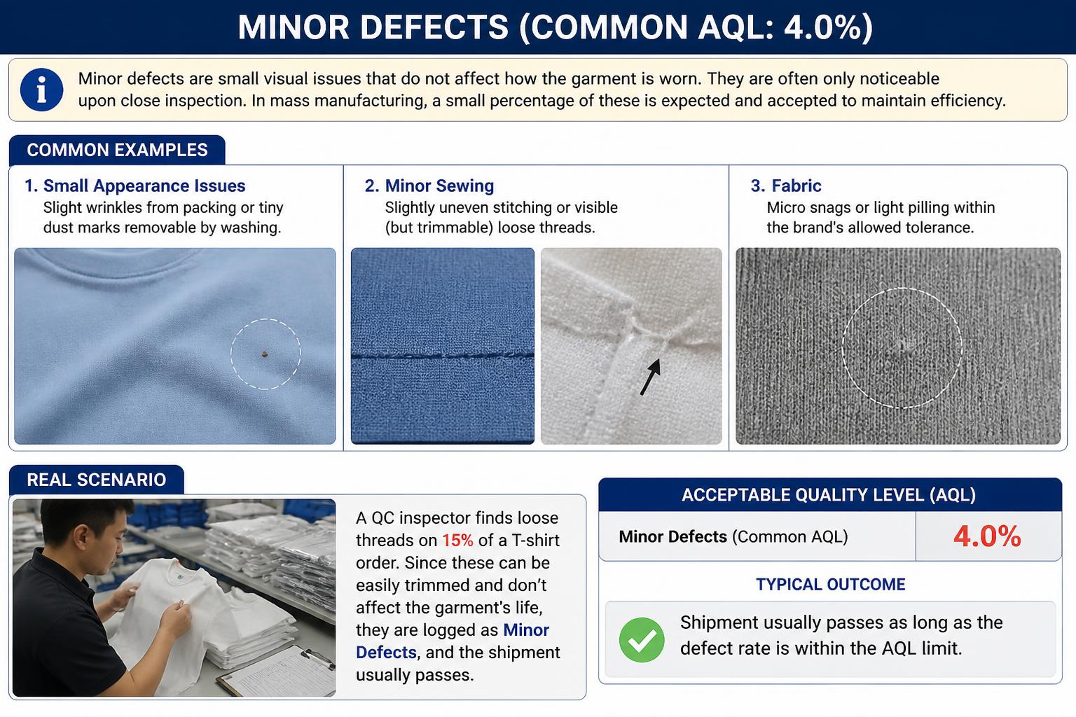 Minor Defects Common AQL 4.0