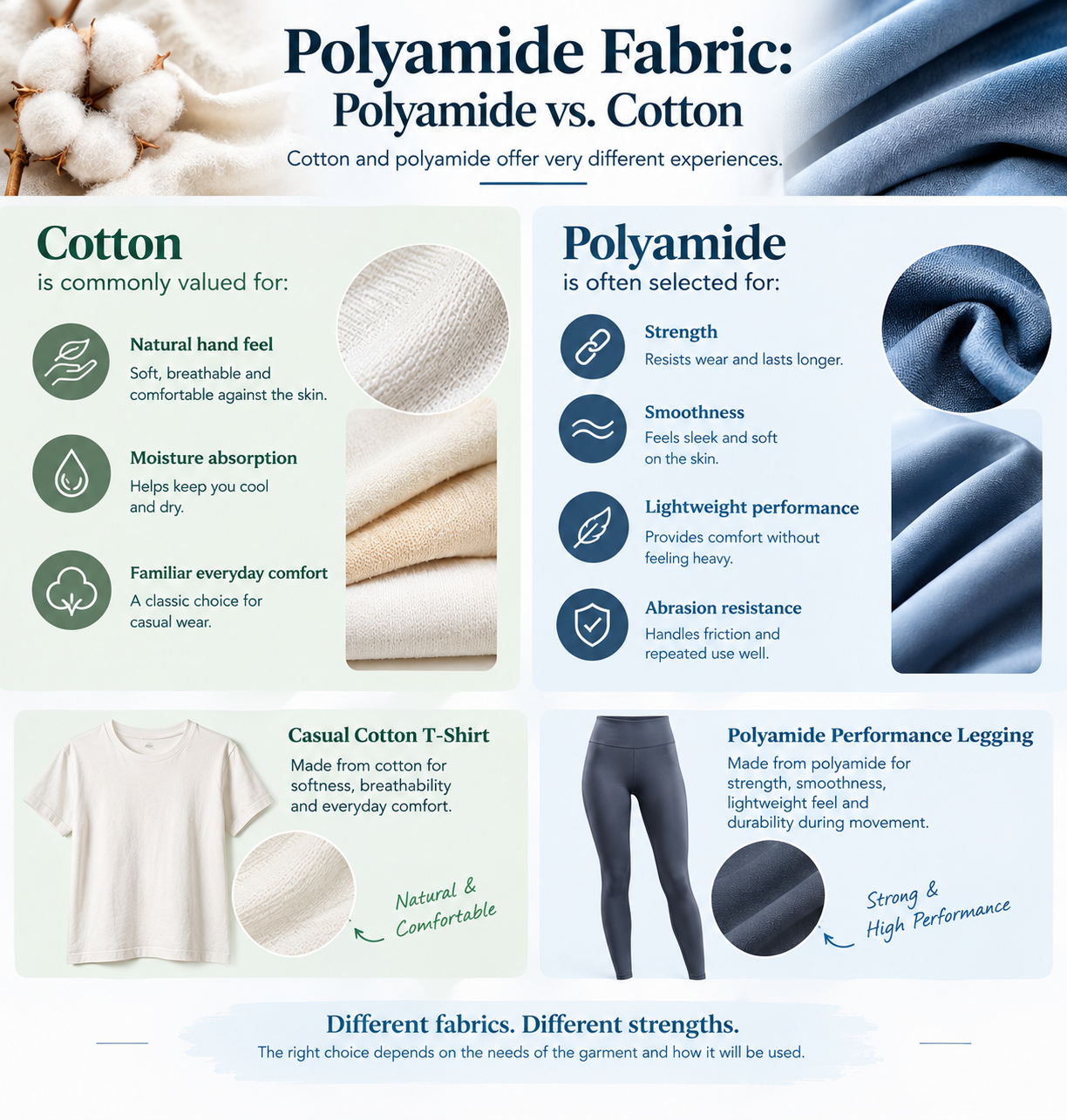 Polyamide Fabric Polyamide vs. Cotton