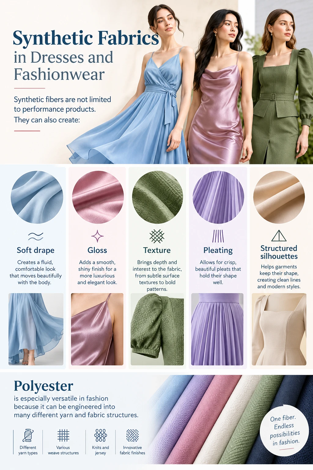 Synthetic Fabrics in Dresses and Fashionwear