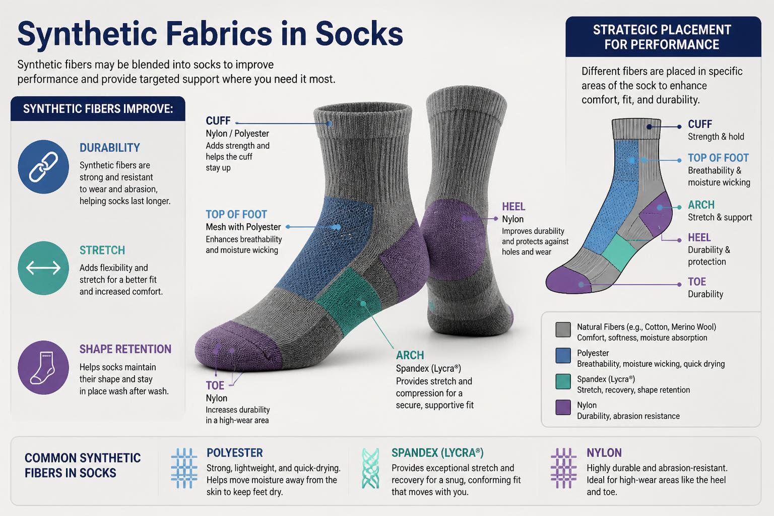 Synthetic Fabrics in Socks