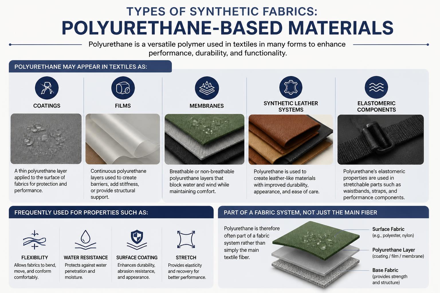 Types of Synthetic Fabrics Polyurethane Based Materials