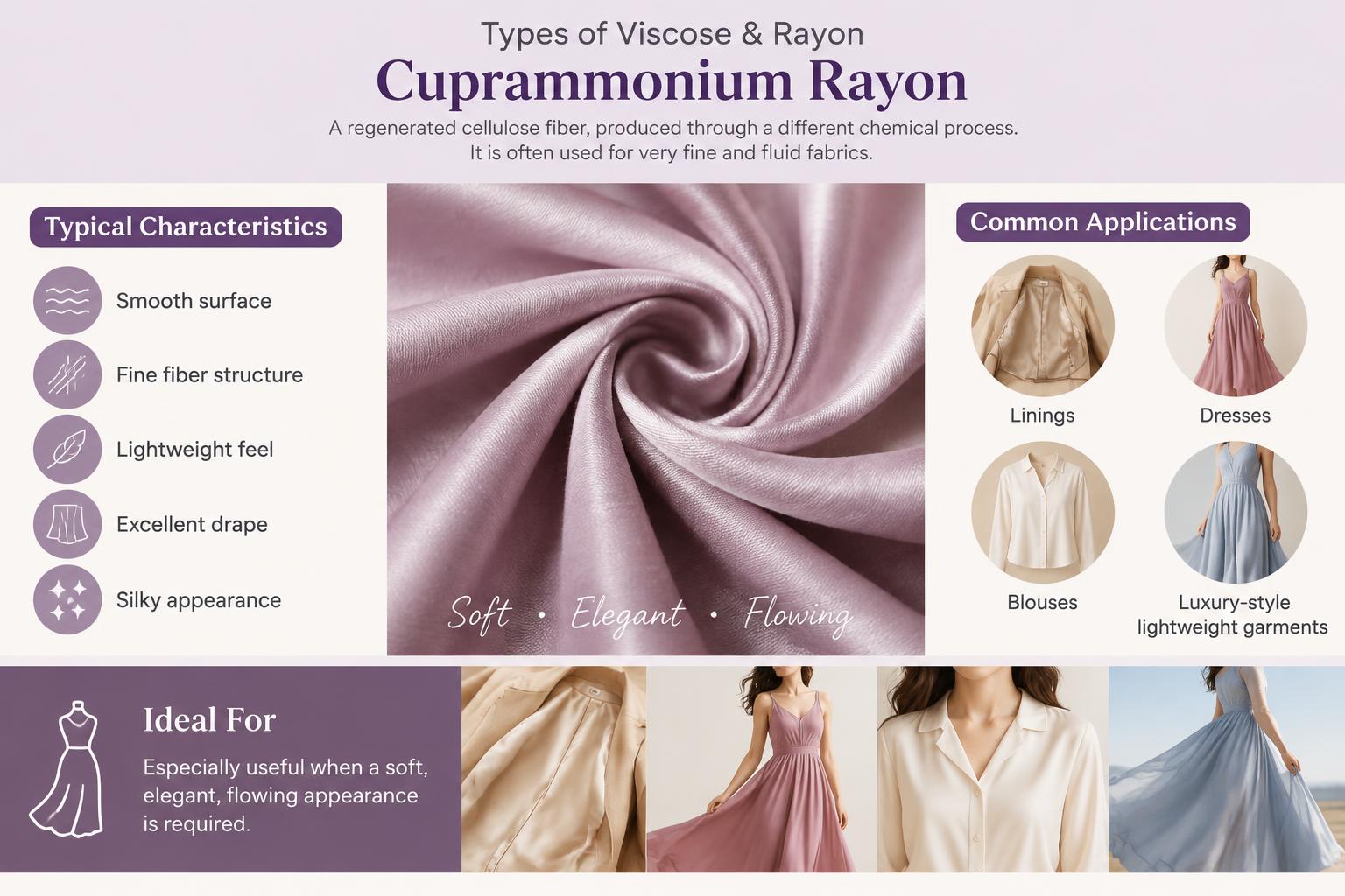 Types of Viscose Rayon Cuprammonium Rayon