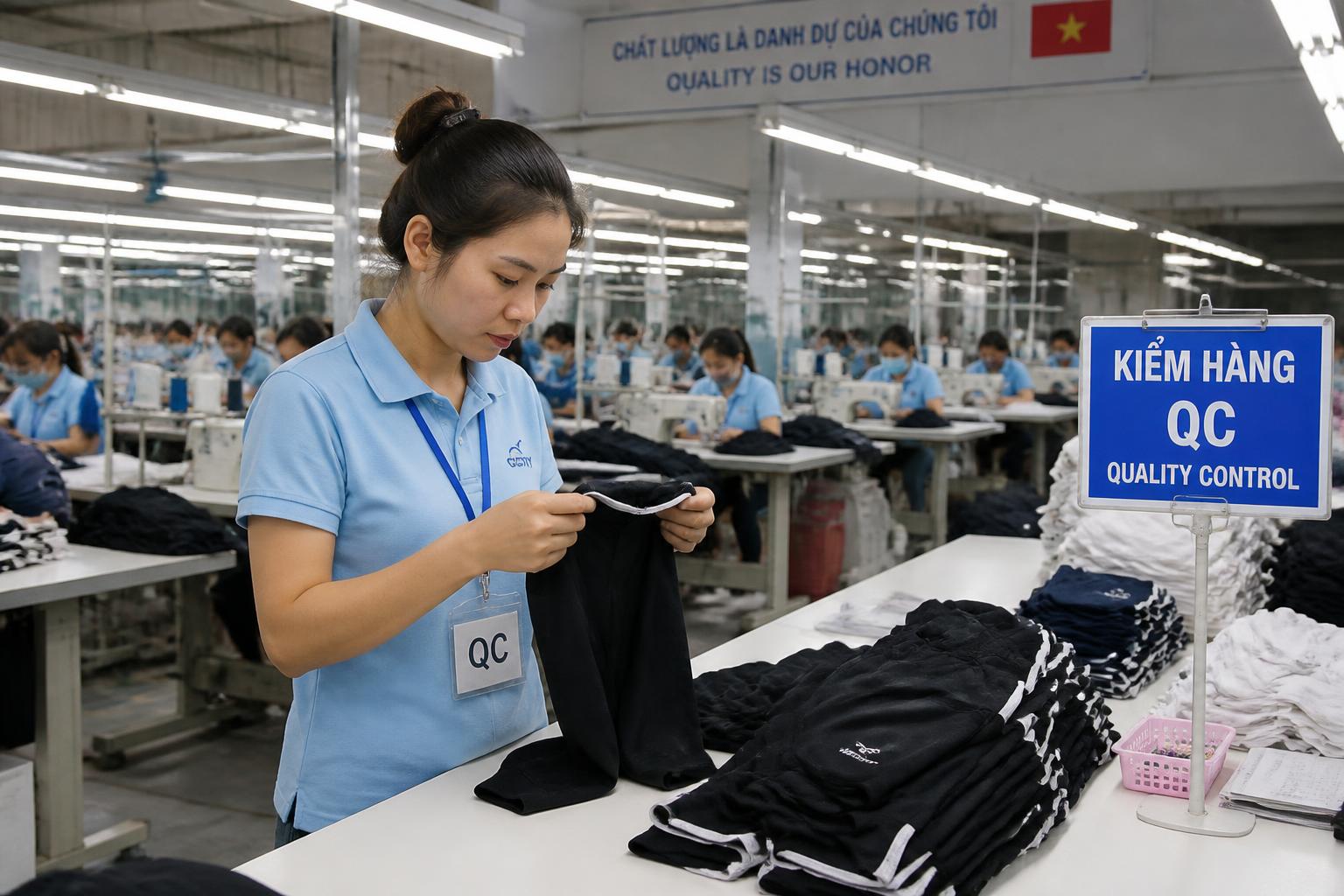 a QC working in Garment Factory in vietnam 10