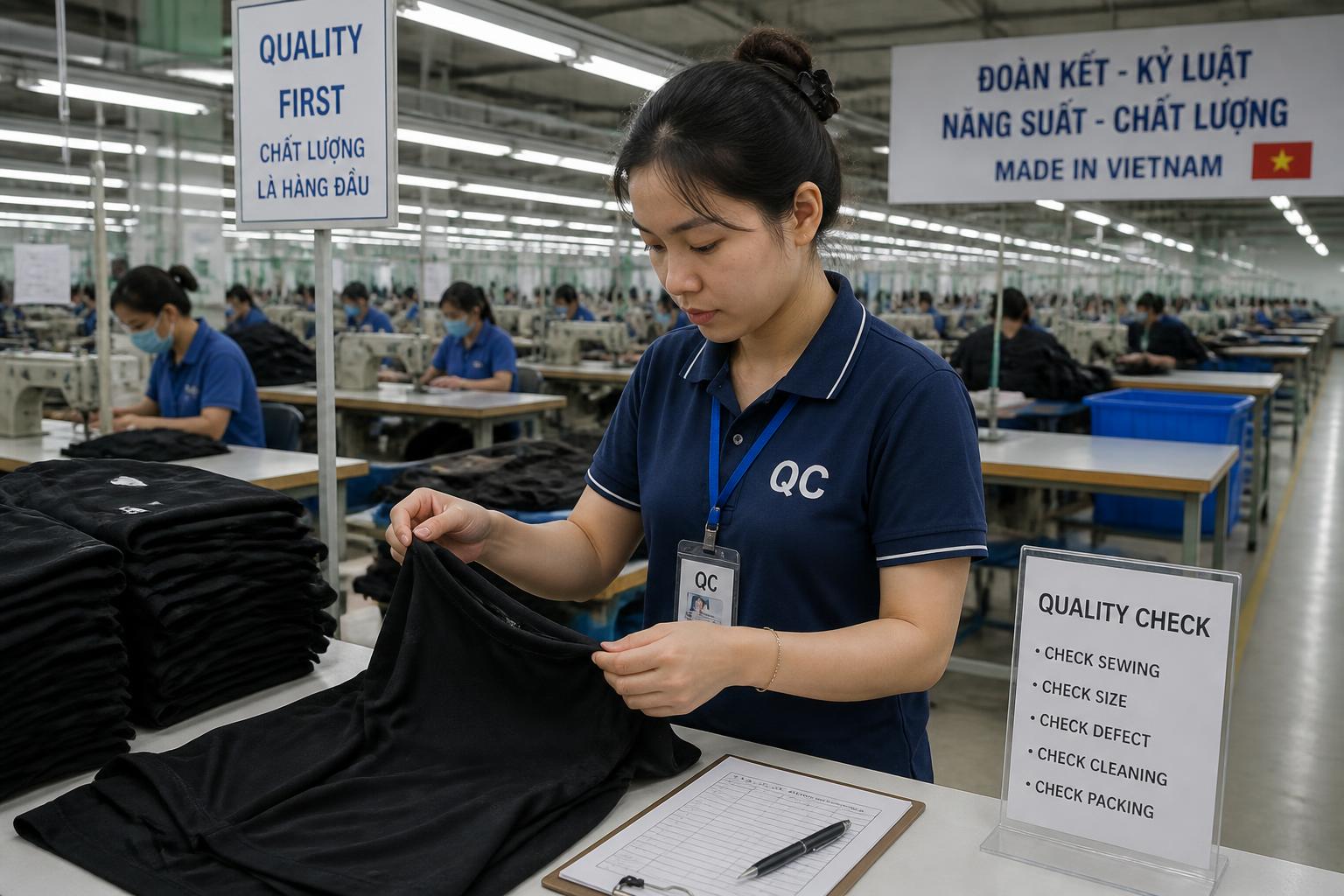 a QC working in Garment Factory in vietnam 11