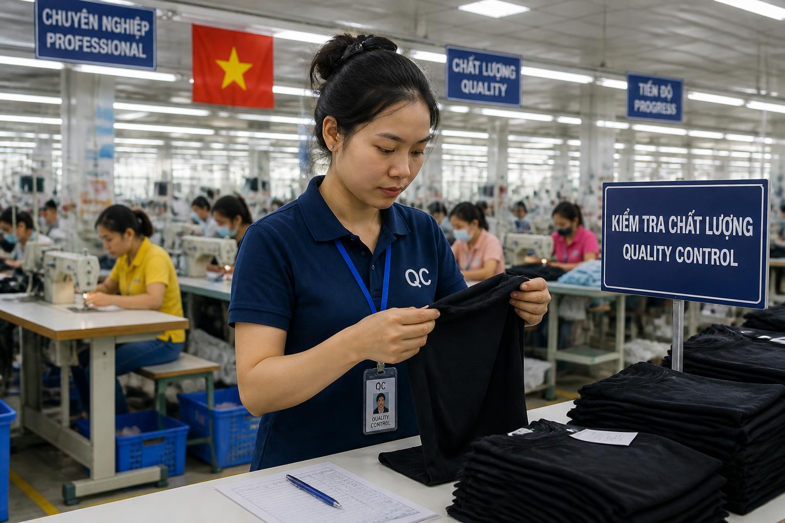 a QC working in Garment Factory in vietnam 13