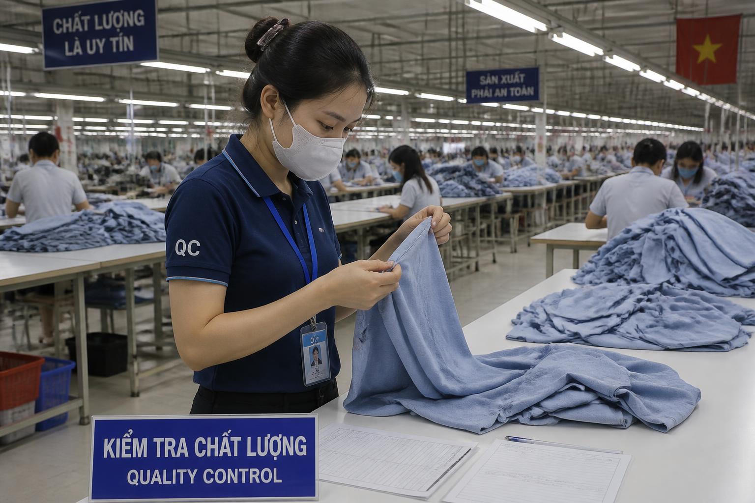 a QC working in Garment Factory in vietnam 4