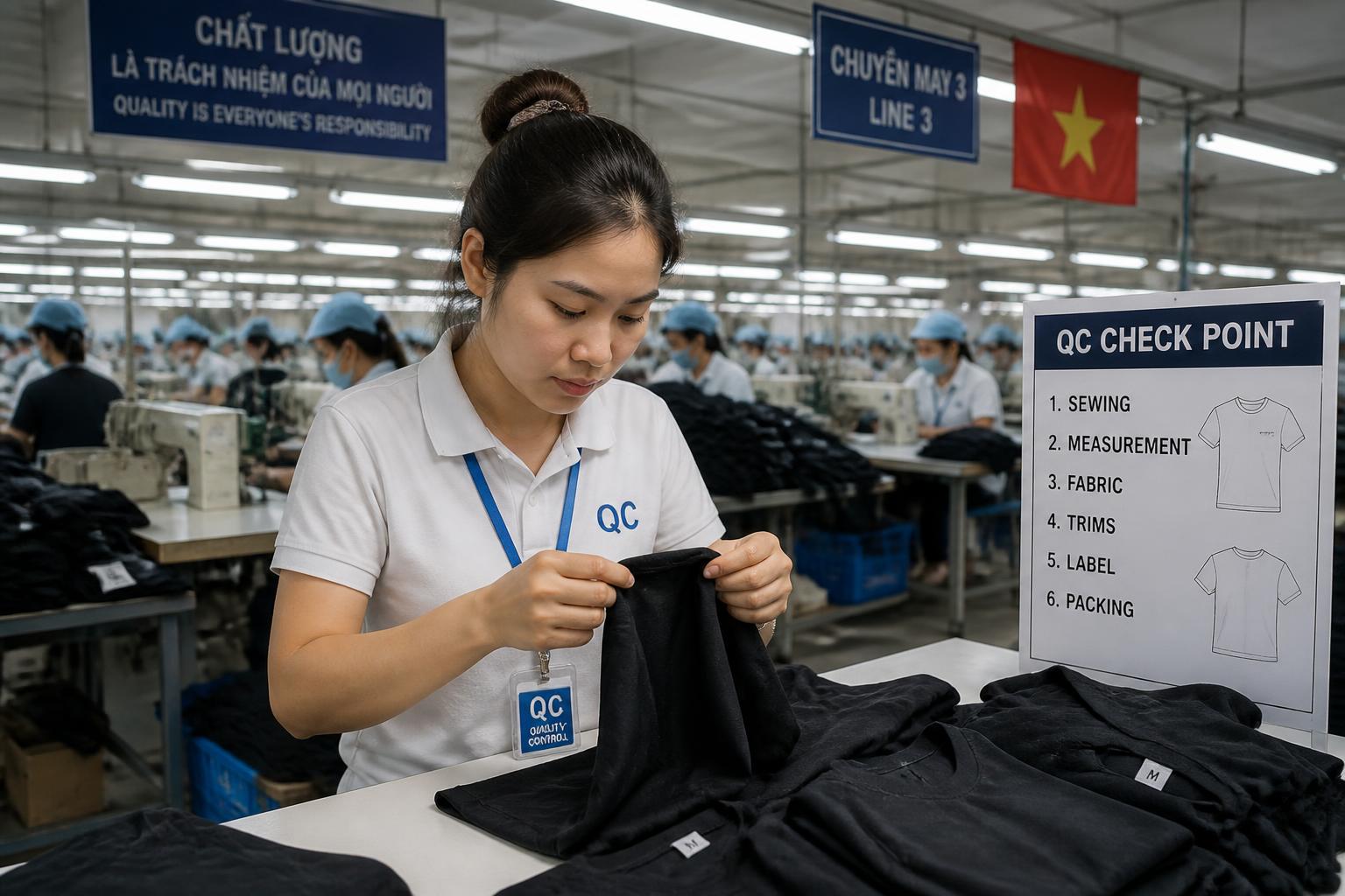 a QC working in Garment Factory in vietnam 7