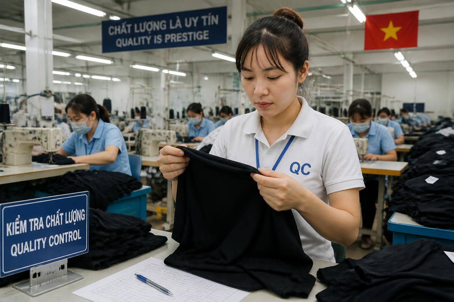 a QC working in Garment Factory in vietnam 8