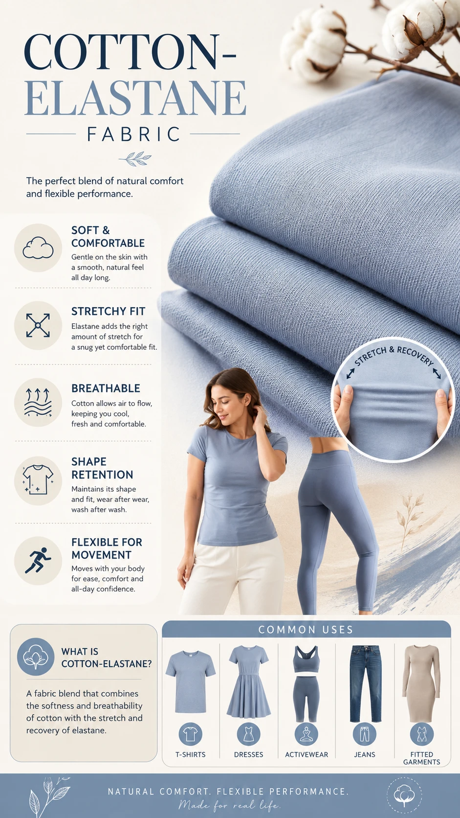 Cotton Elastane Fabric
