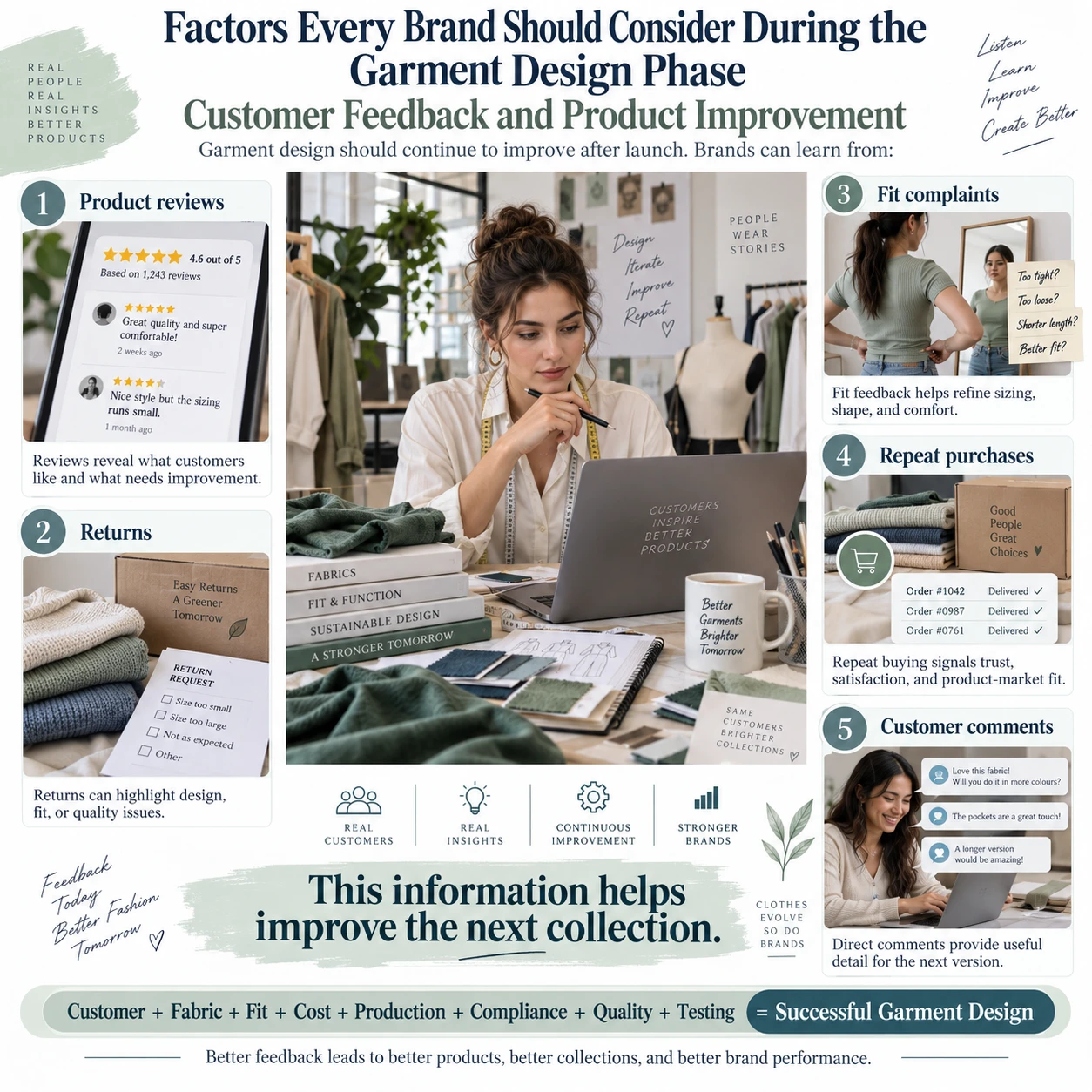 Factors Every Brand Should Consider During the Garment Design Phase Customer Feedback and Product Improvement