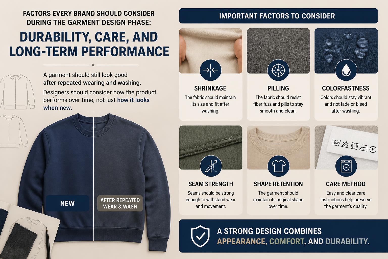 Factors Every Brand Should Consider During the Garment Design Phase Durability Care and Long Term Performance
