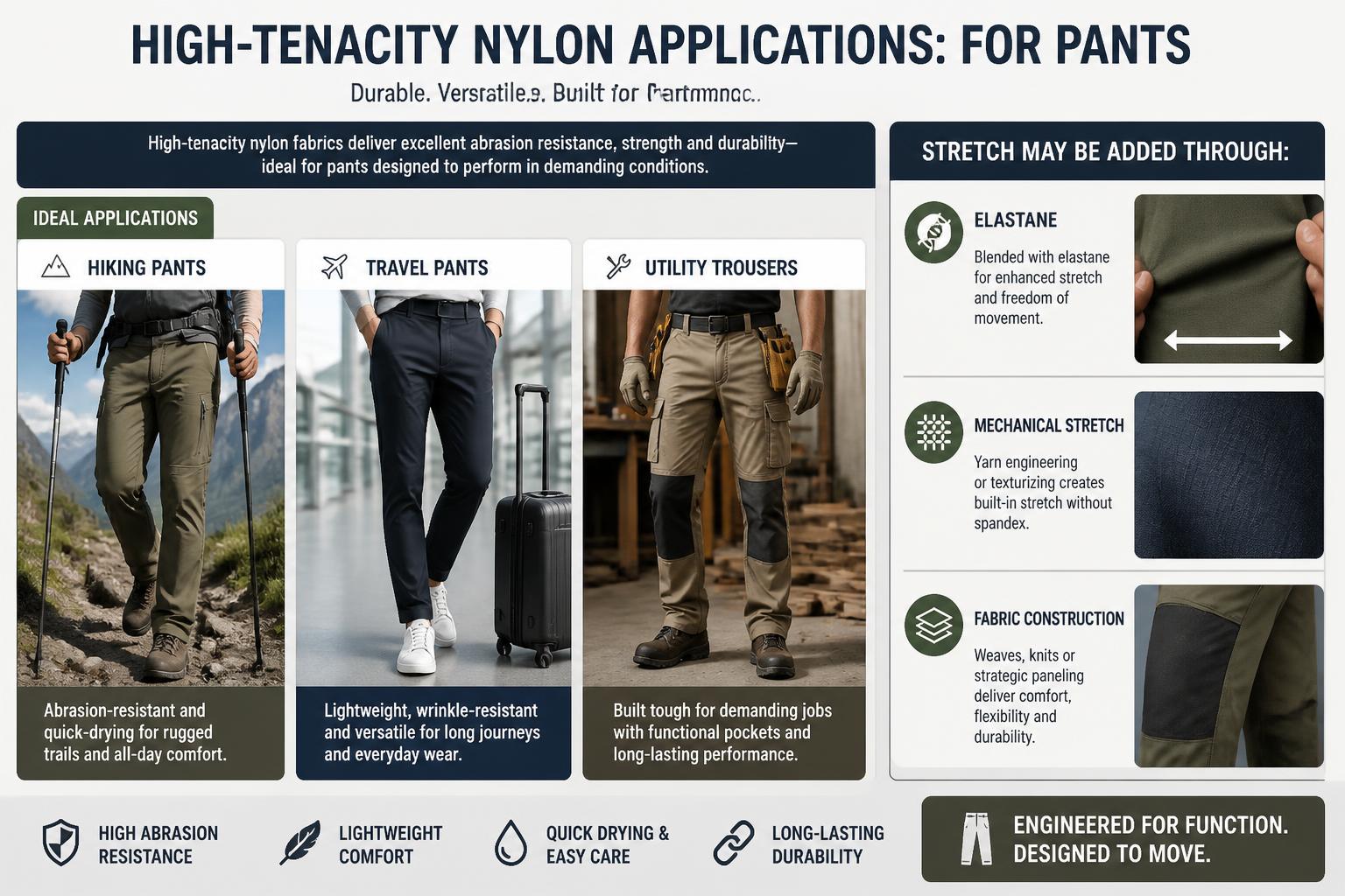 High Tenacity Nylon Applications For Pants