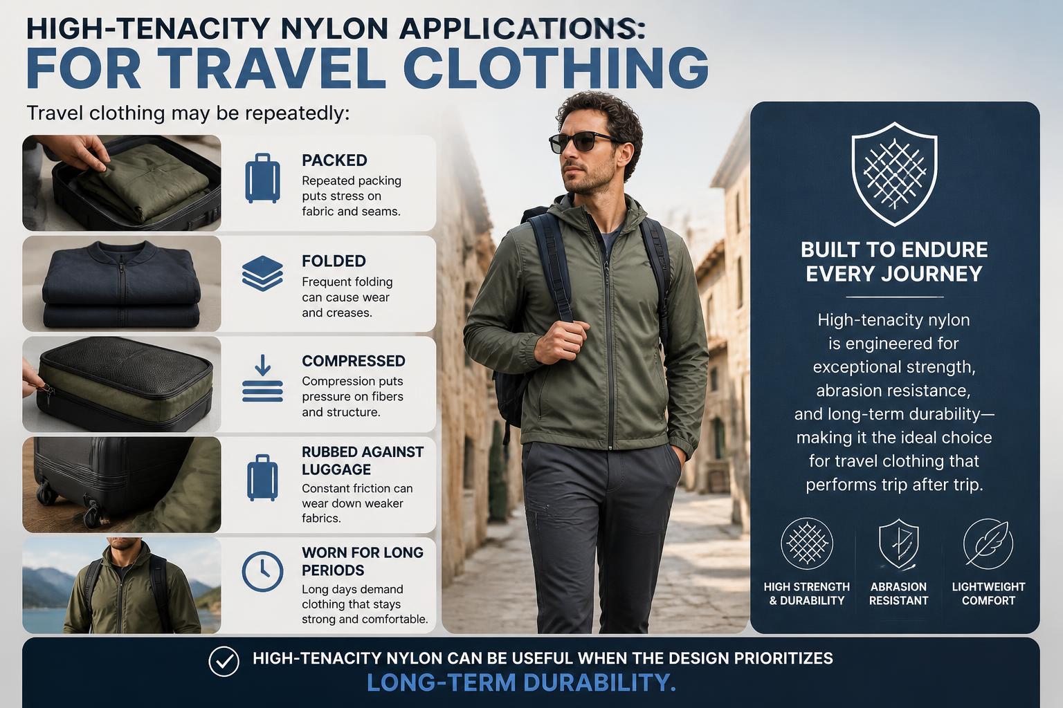 High Tenacity Nylon Applications For Travel Clothing
