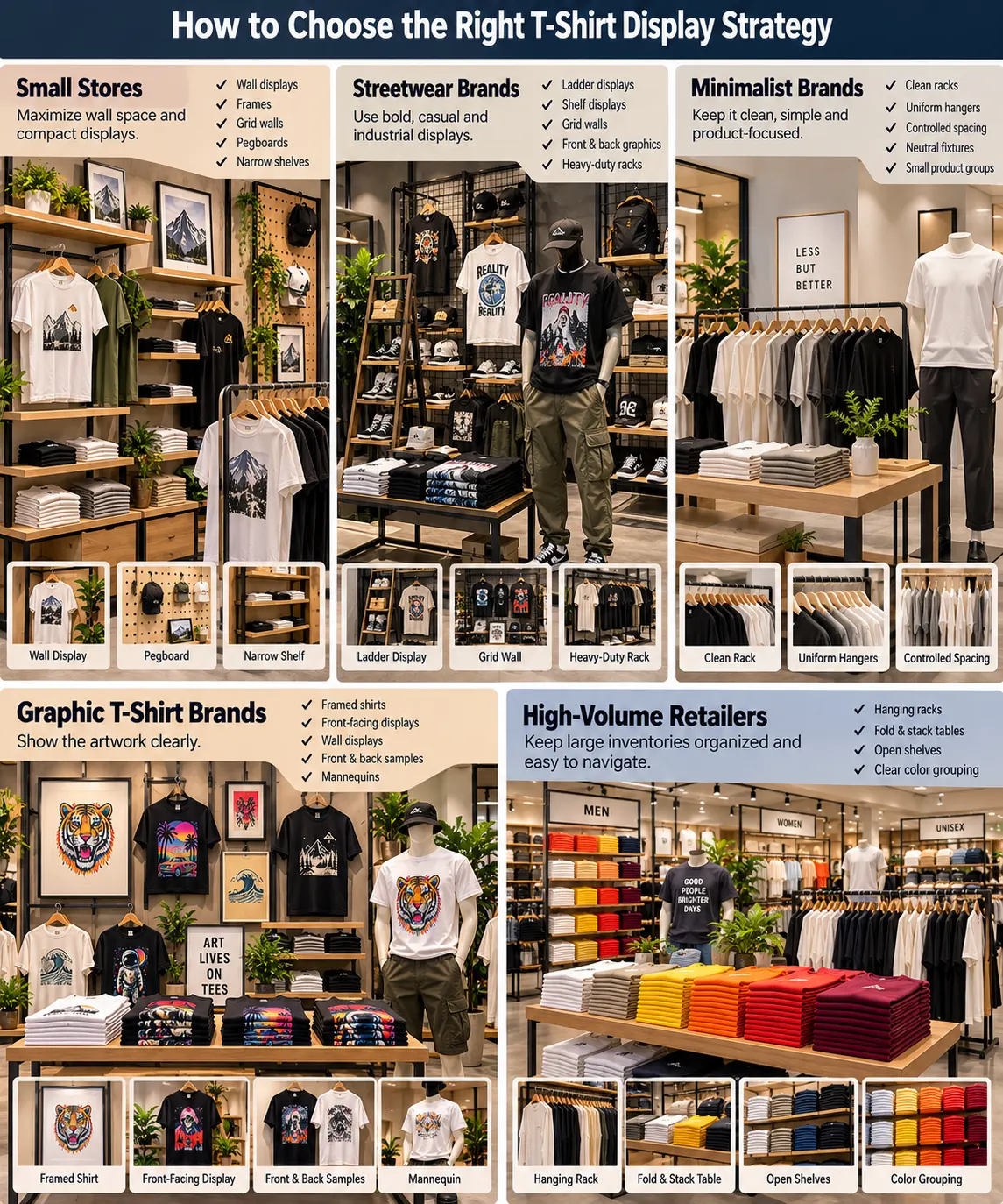 How to Choose the Right T Shirt Display Strategy 1