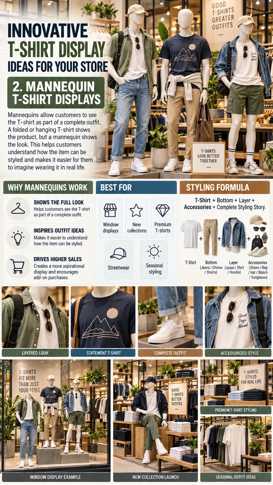 Innovative T Shirt Display Ideas for Your Store 2. Mannequin T Shirt Displays