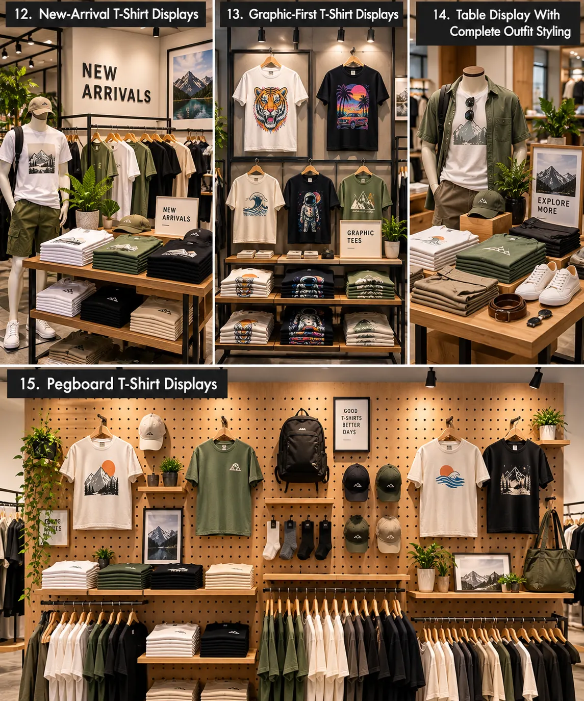 Innovative T Shirt Display Ideas for Your Store Pegboard T Shirt Displays