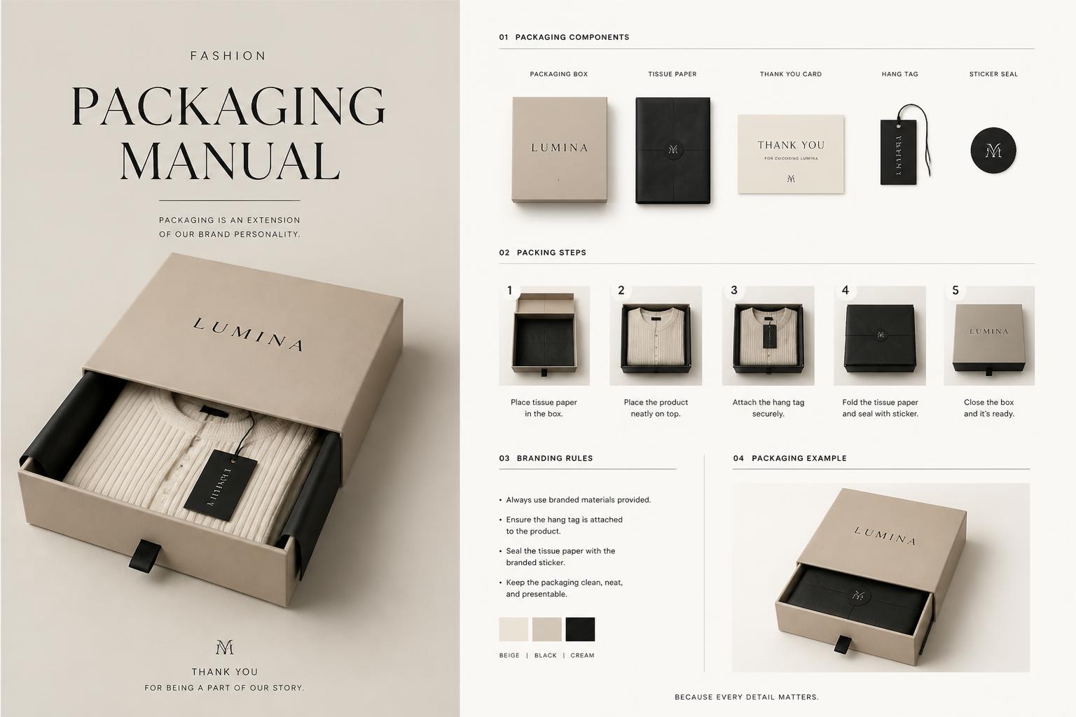 Packaging Manual fashion
