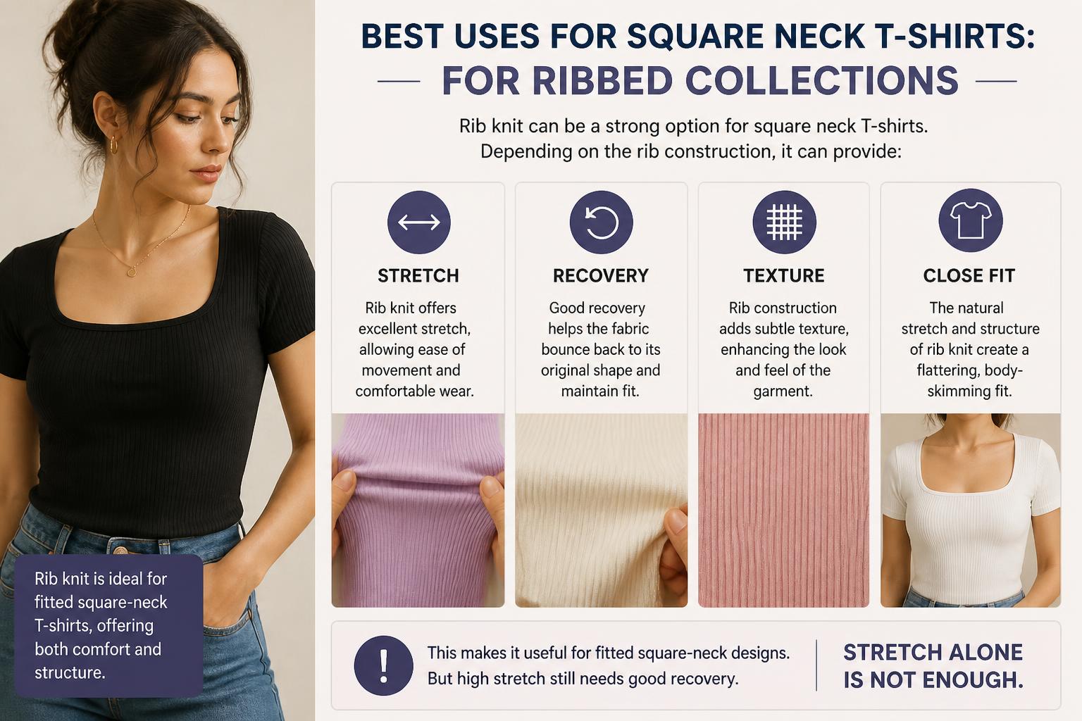 Best Uses for Square Neck T Shirts for Ribbed Collections
