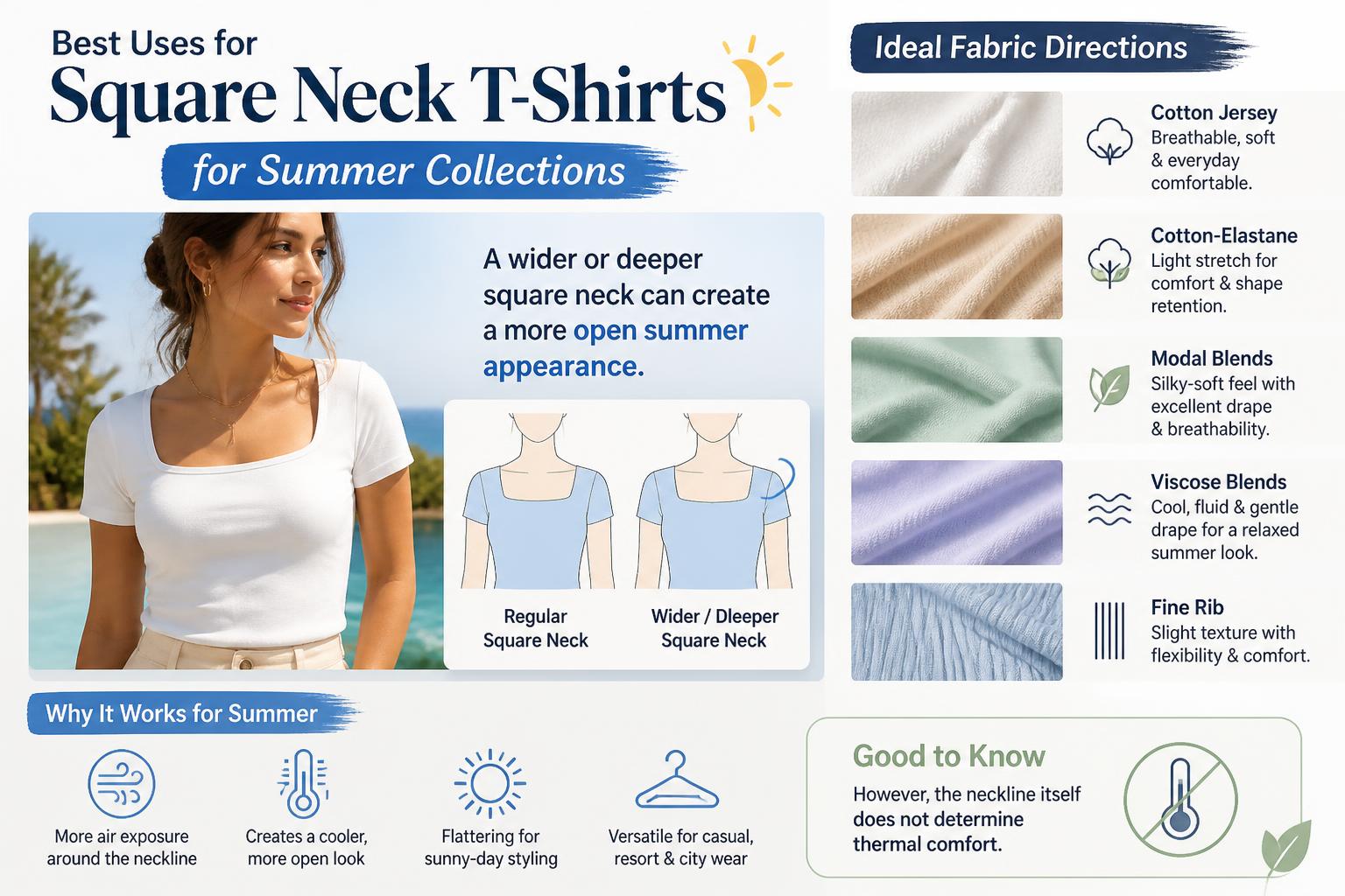 Best Uses for Square Neck T Shirts for Summer Collections