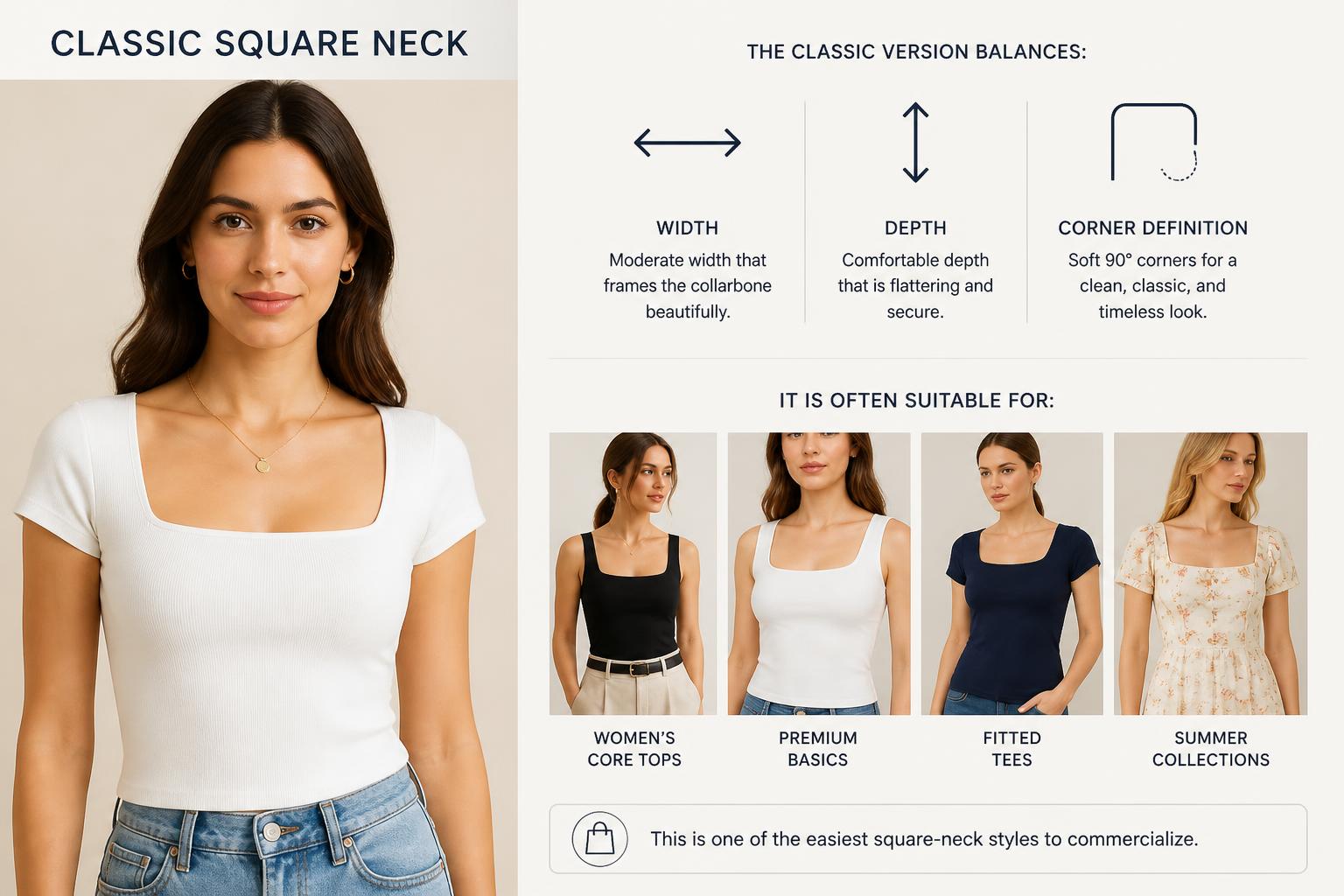 Classic Square Neck