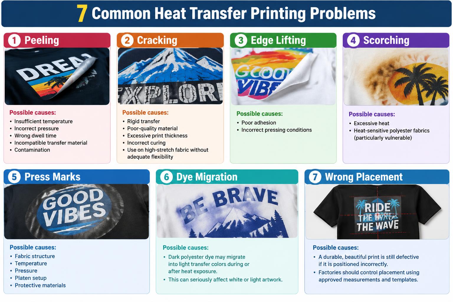 Common Heat Transfer Printing Problems