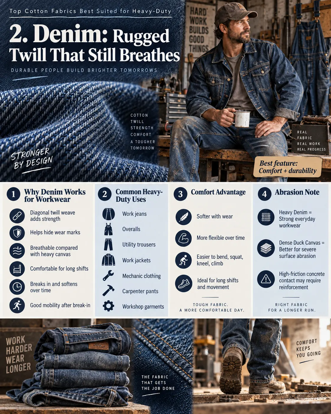Denim Rugged Twill That Still Breathes