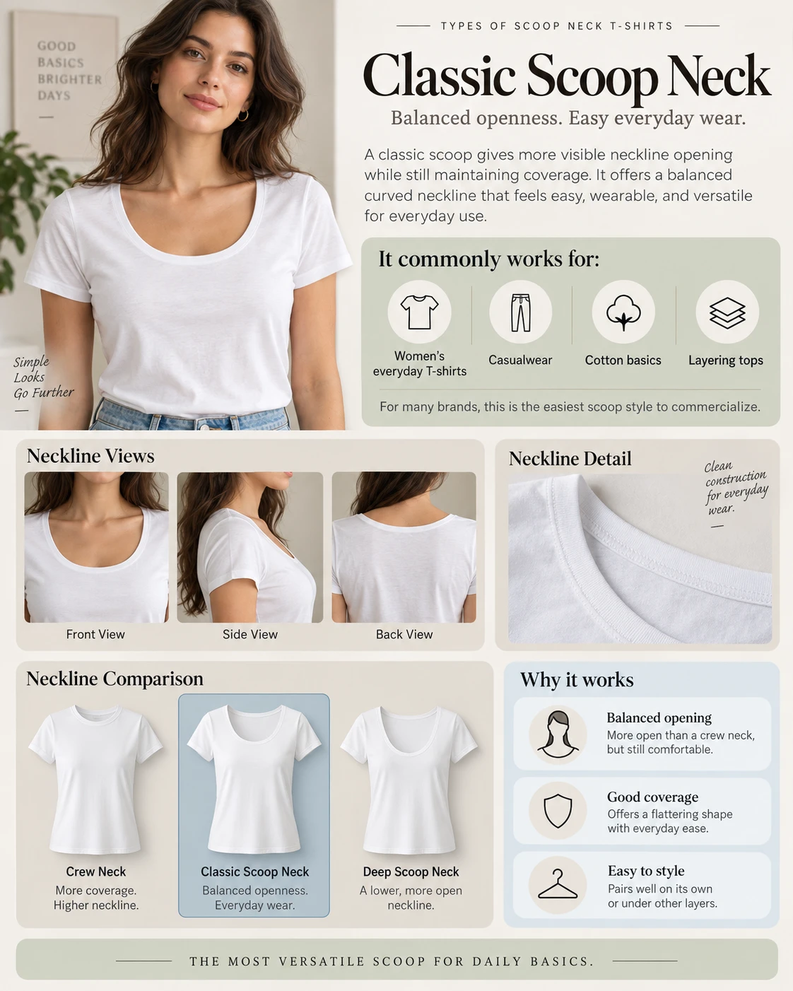 Main Types of Scoop Neck T Shirts Classic