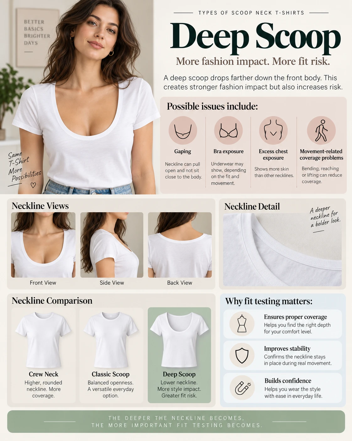 Main Types of Scoop Neck T Shirts Deep Scoop