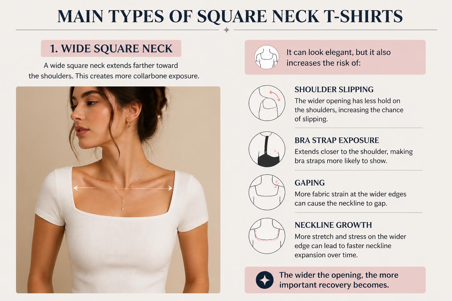 Main Types of Square Neck T Shirts Wide Square Neck 2