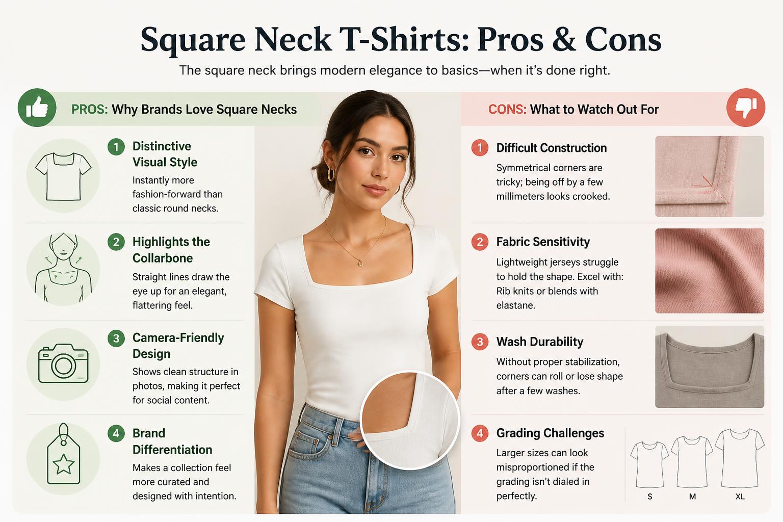 Pros Cons of Square Neck T Shirts
