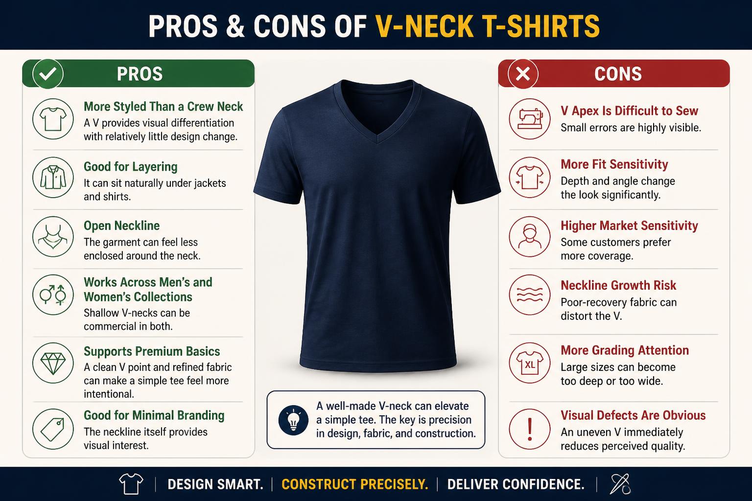 Pros Cons of V Neck T Shirts