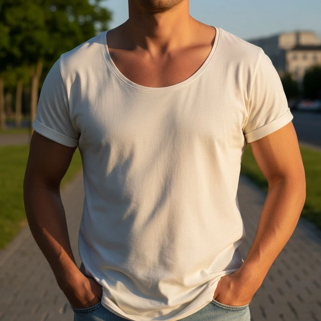 Scoop Neck U Neck t shirt 4
