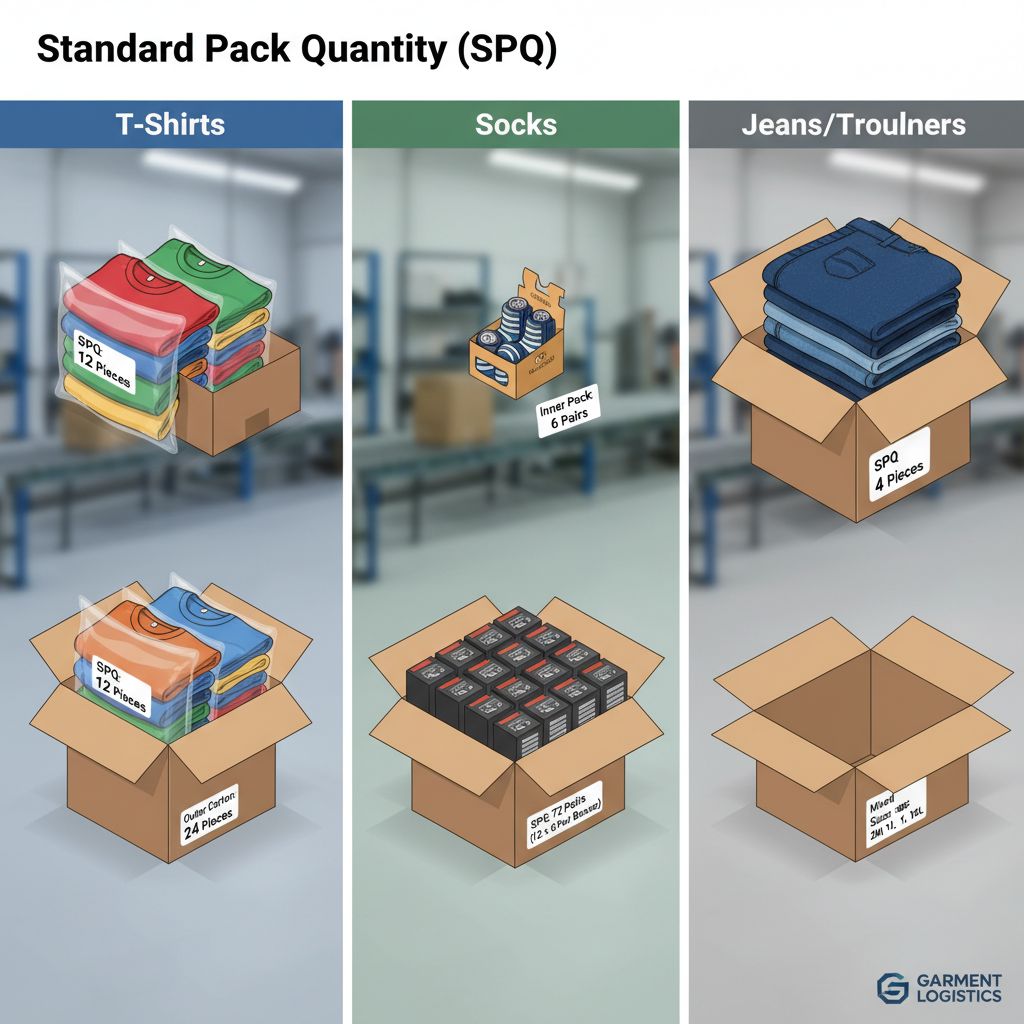 Standard Pack Quantity in garment industry