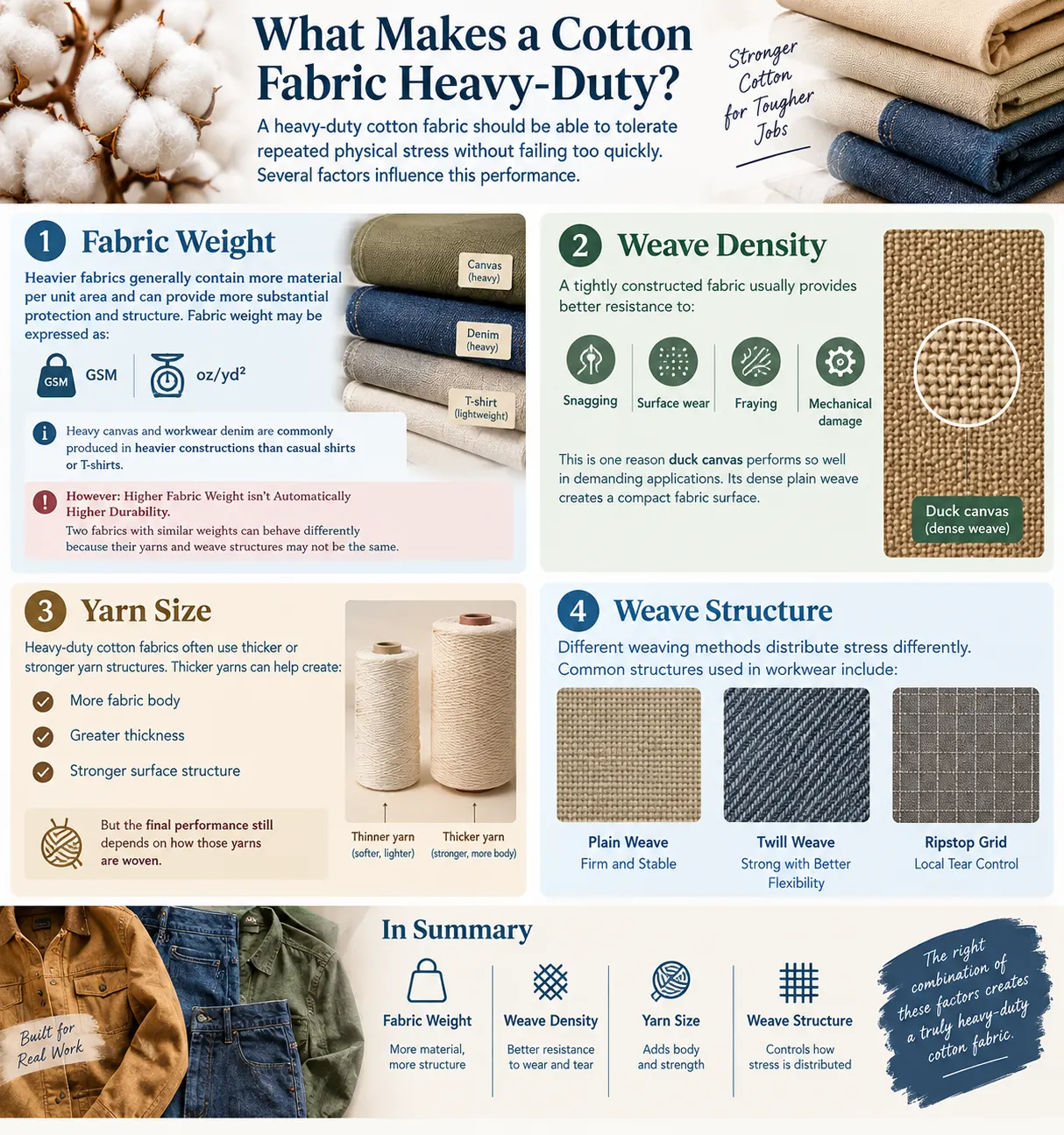 What Makes a Cotton Fabric Heavy Duty