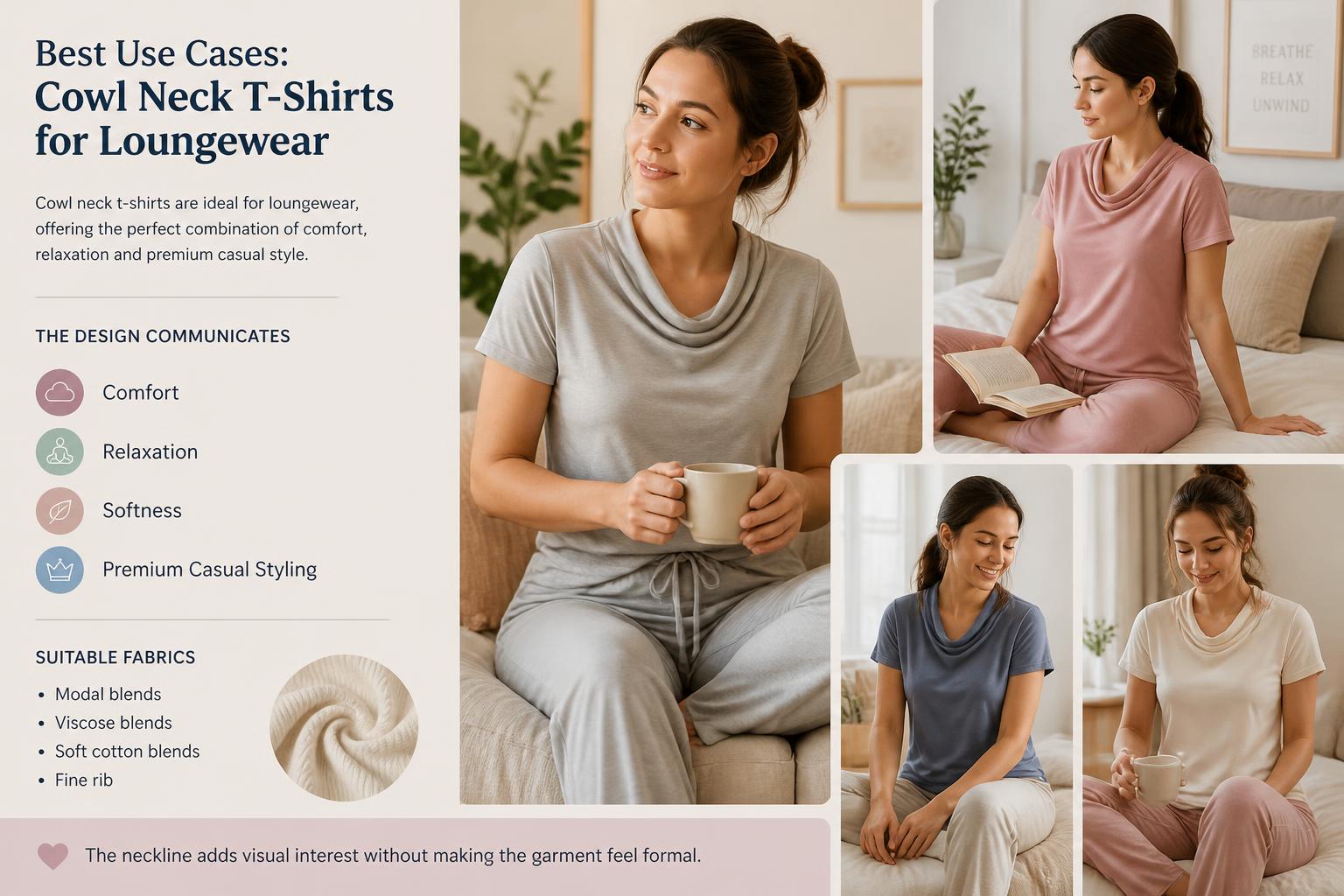 Best Use Cases Cowl Neck T Shirts for Loungewear